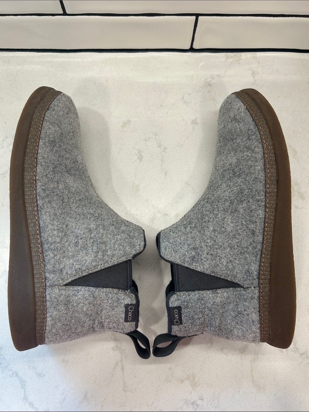 Chaco Gray Revel Chelsea Wool Slip-On Bootie Size 8.5 - Picture 11 of 16